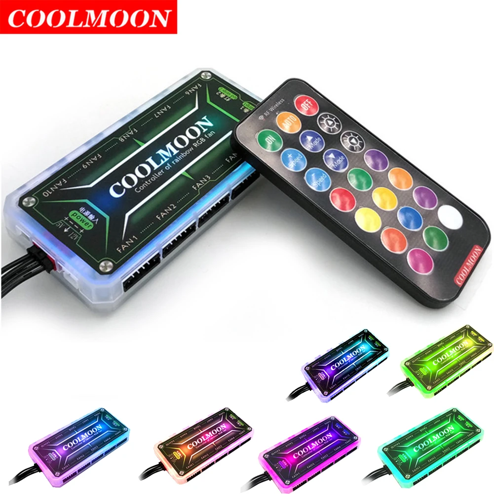 Fan Hub Rgb Controller - COOLMOON RGB 컨트롤러 12V 5A 6Pin