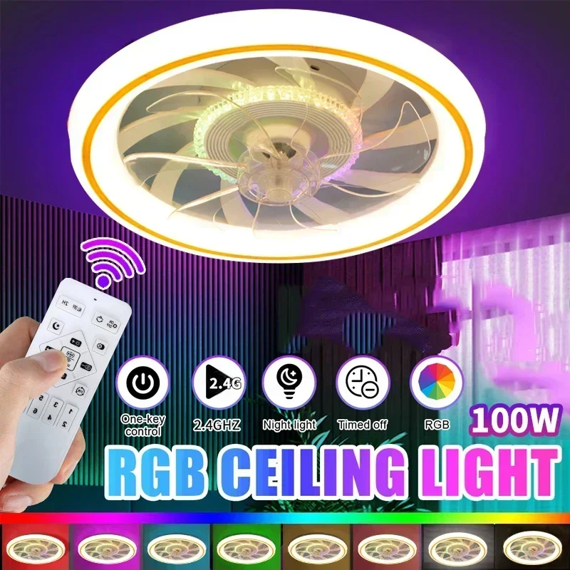 RGB 천장 선풍기 펜던트 조명, 침실 및 거실 조명을 - Fan Hub Rgb Controller 리뷰 및 가격