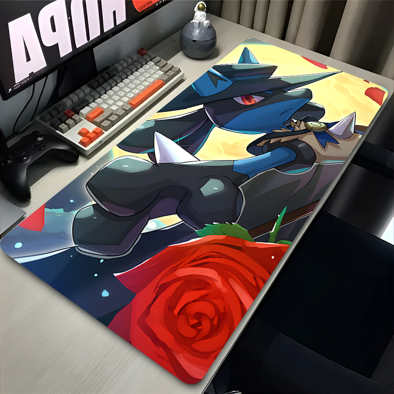 마우스 패드 멋진 애니메이션 P-포켓몬 루카리오 마우스 - Video Gaming Accessories 리뷰 및 가격