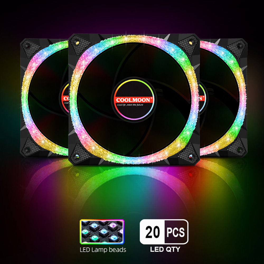 120mm RGB LED 냉각 팬 분쇄 된 다이아몬드  - Fan Hub Rgb Controller 리뷰 및 가격