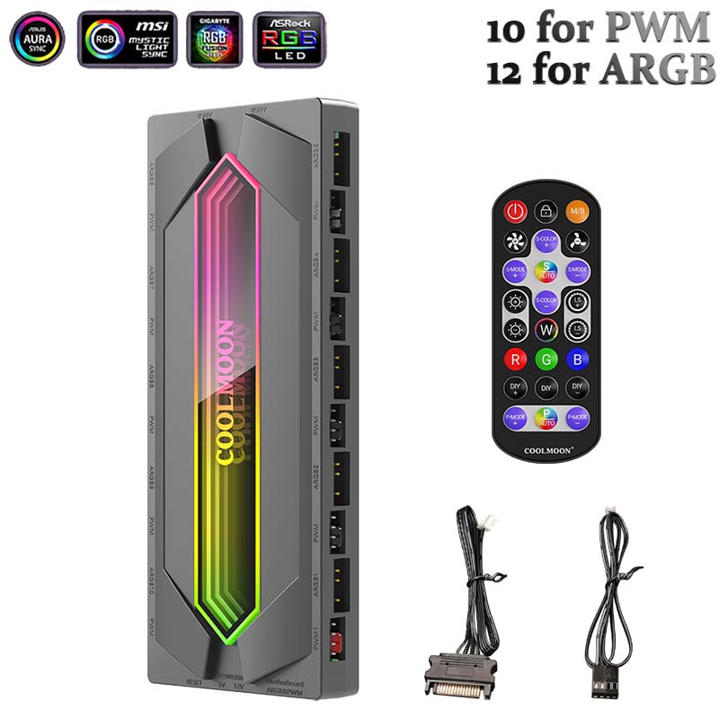 ARGB & PWM 22 스플리터 허브 컨트롤러 4핀  - Fan Hub Rgb Controller 리뷰 및 가격