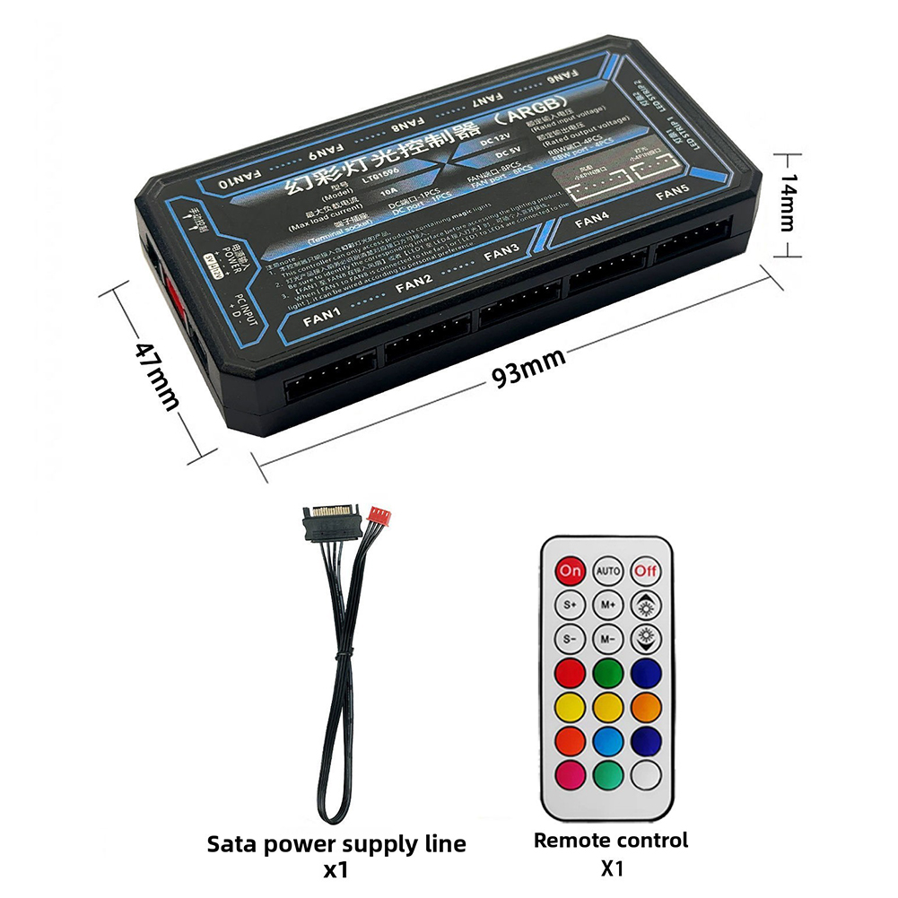 1pc 6핀 ARGB 컨트롤러 컴퓨터 케이스 팬 RGB - Fan Hub Rgb Controller 리뷰 및 가격
