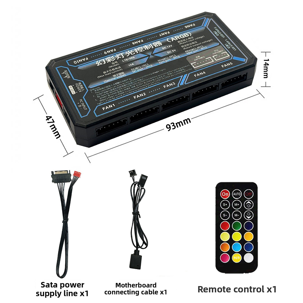 1pc 6핀 ARGB 컨트롤러 컴퓨터 케이스 팬 RGB - Fan Hub Rgb Controller 리뷰 및 가격