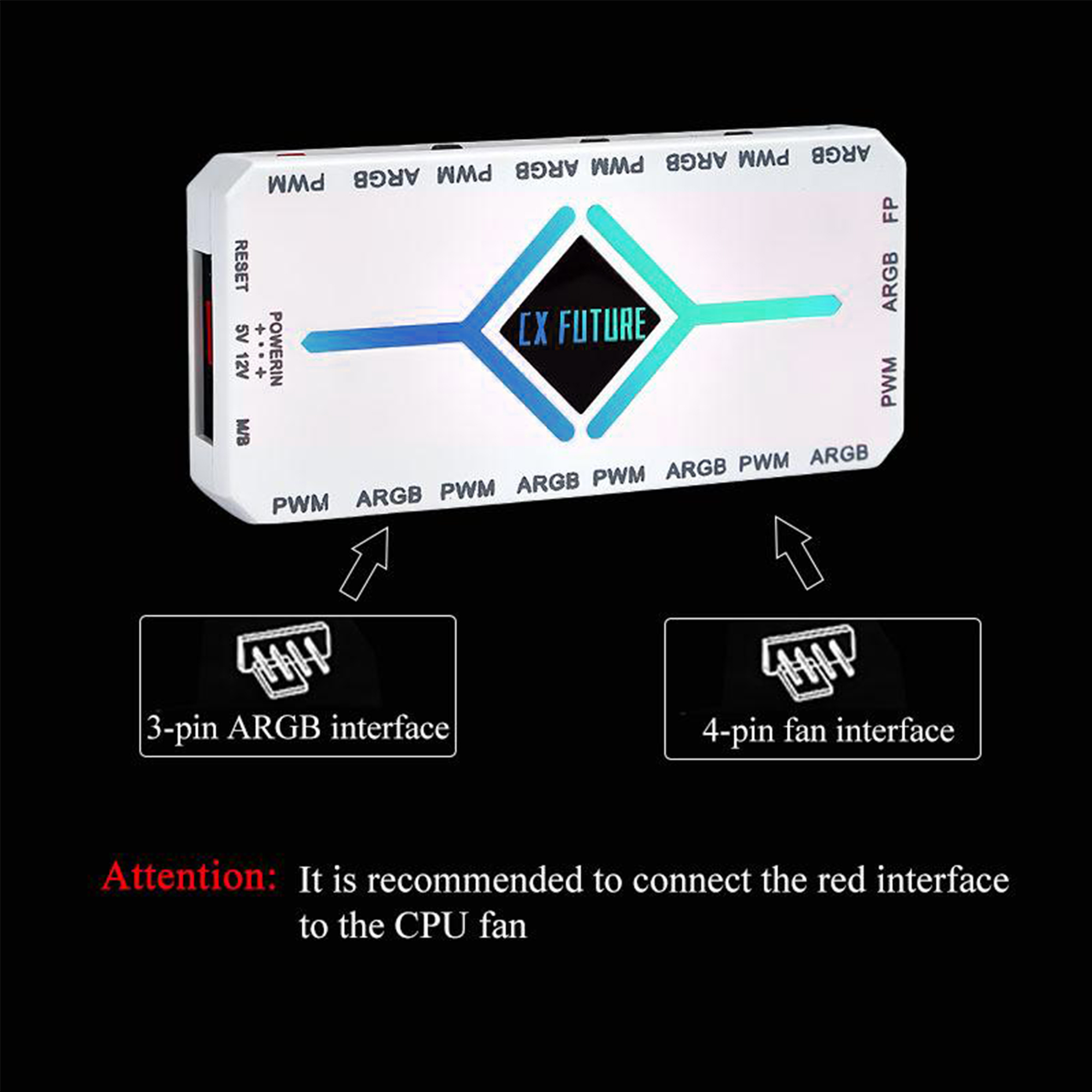 PC ARGB 케이스 팬 컨트롤러 - 원격 제어 버전  - Fan Hub Rgb Controller 리뷰 및 가격