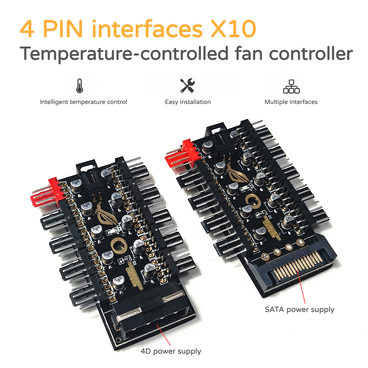 10포트 12V 4핀 PWM 팬 컨트롤러 허브, 컴퓨터 - Fan Hub Rgb Controller 리뷰 및 가격